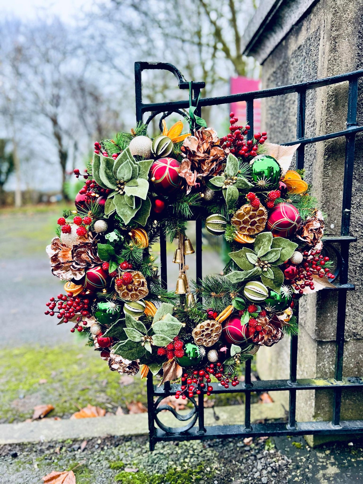 Faux Christmas Wreath 60cm