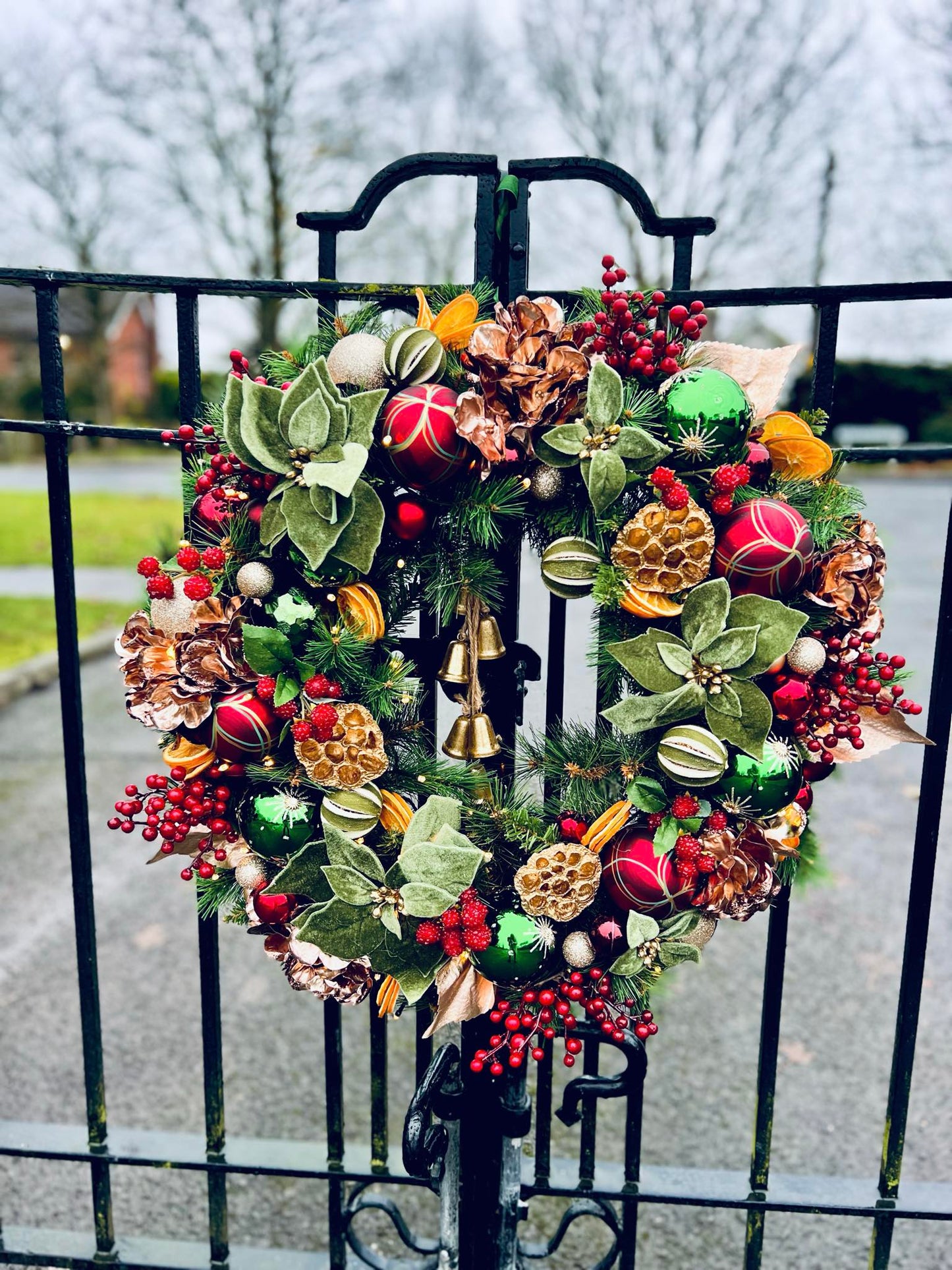 Faux Christmas Wreath 60cm