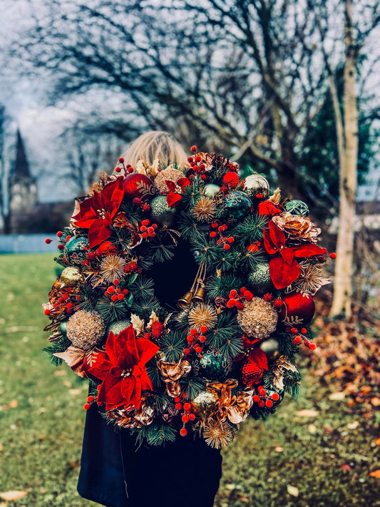 Faux Christmas Wreath 60cm